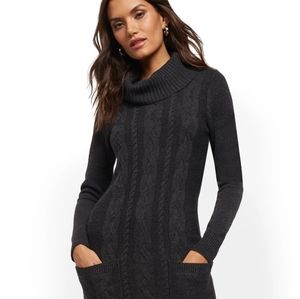 Cowl neck tunic sweater